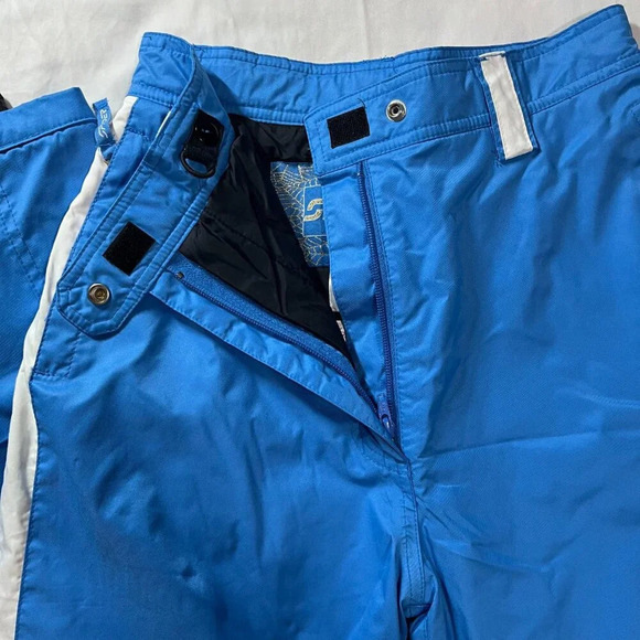 Spyder | Light Blue and White Adjustable Waist Skiing Snow Pants | Size 18Y - Picture 3 of 15